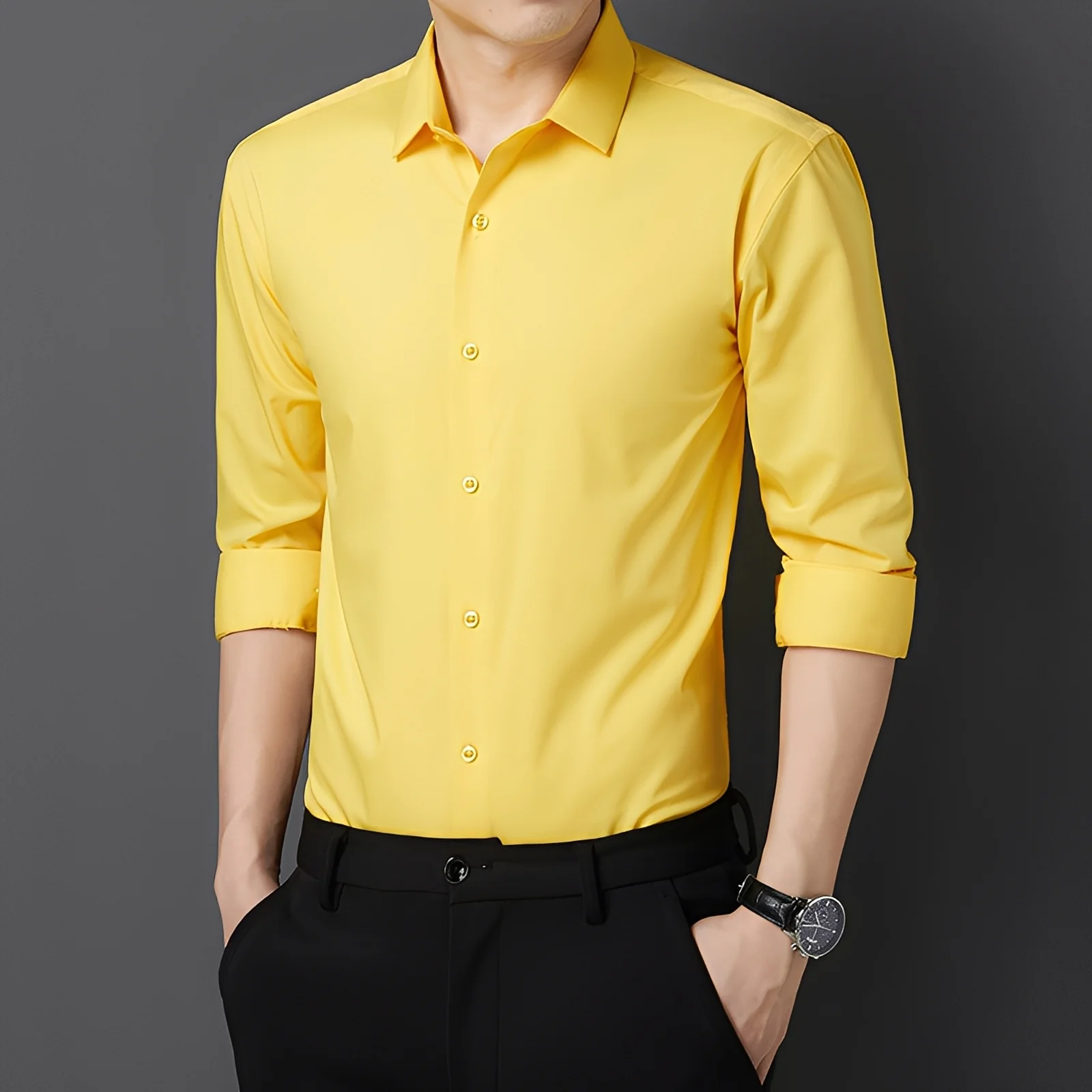 Félix - Chemise stretch infroissable pour homme – Image 4