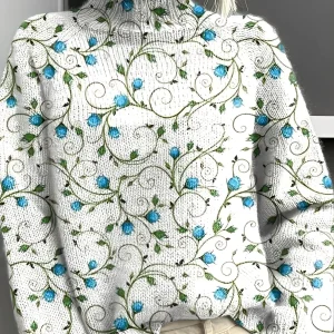 Amy - Pull femme chic avec col roulé