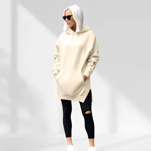 Amarante - Veste oversize à capuche pour femme