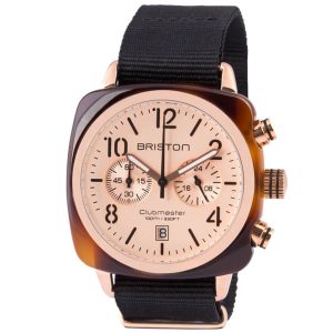 MONTRE BRISTON CLUBMASTER CLASSIC ACETATE CADRAN ROSE 40MM