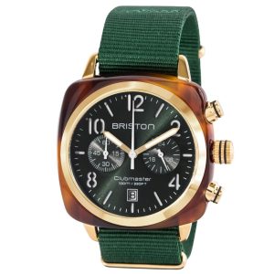 MONTRE BRISTON CLUBMASTER CLASSIC ACETATE VERT ANGLAIS 40MM