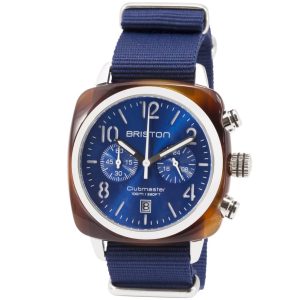 MONTRE BRISTON CLUBMASTER CLASSIC ACETATE BLEU MARINE 40MM