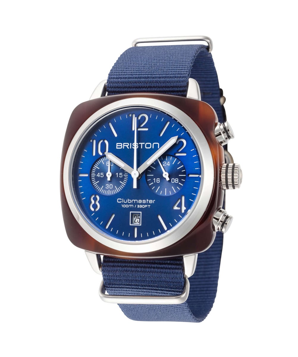 MONTRE BRISTON CLUBMASTER CLASSIC ACETATE BLEU MARINE 40MM – Image 2