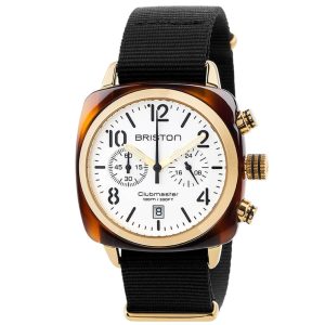 MONTRE BRISTON CLUBMASTER CLASSIC ACETATE NATO NOIR 40MM
