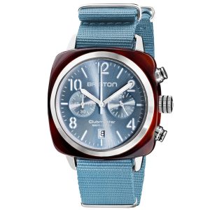 MONTRE BRISTON CLUBMASTER CLASSIC ACETATE BLEU GLACIER 40MM
