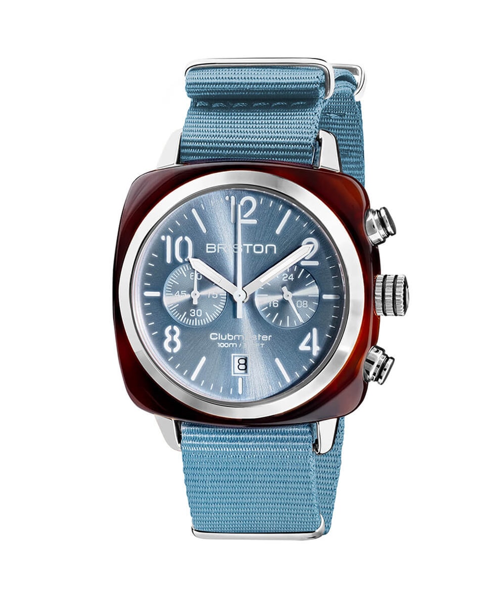 MONTRE BRISTON CLUBMASTER CLASSIC ACETATE BLEU GLACIER 40MM