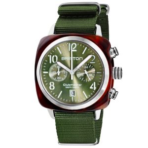 MONTRE BRISTON CLUBMASTER CLASSIC ACETATE VERT OLIVE 40MM