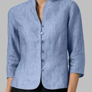 Chemise Collier Haut Pour Femme | Manches de Bracelet