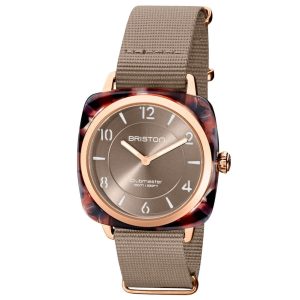 MONTRE BRISTON CLUBMASTER CHIC ACÉTATE MARRON 36MM