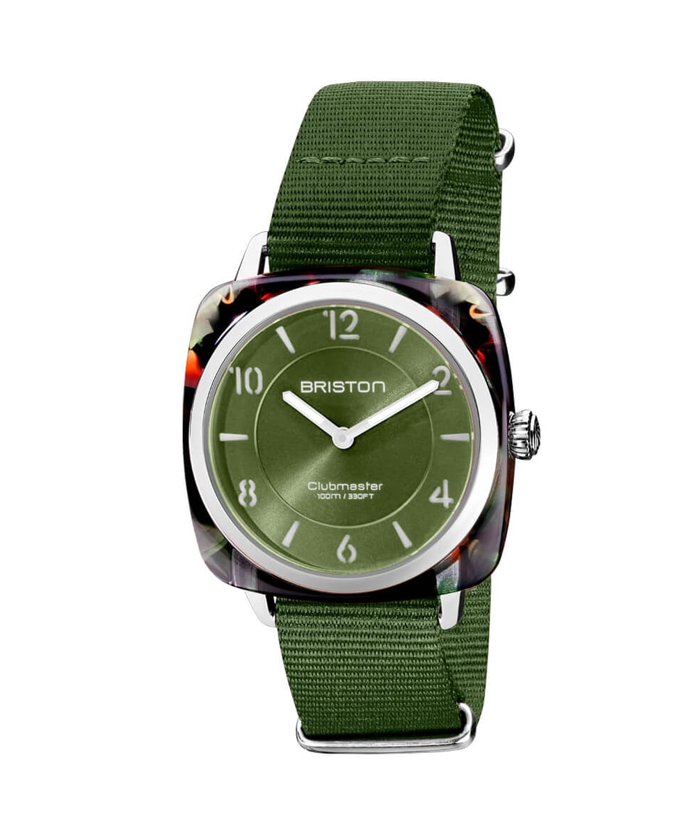 MONTRE BRISTON CLUBMASTER CHIC VERT OLIVE 36MM