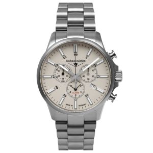 MONTRE BAUHAUS AVIATION CHRONOGRAPHE ACIER