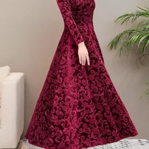 Arianna - Élégante robe de soirée à manches longues pour femme