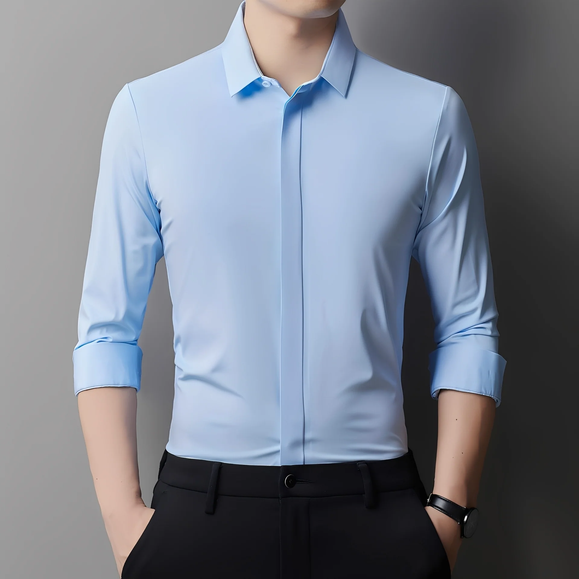 Félix - Chemise stretch infroissable pour homme – Image 3