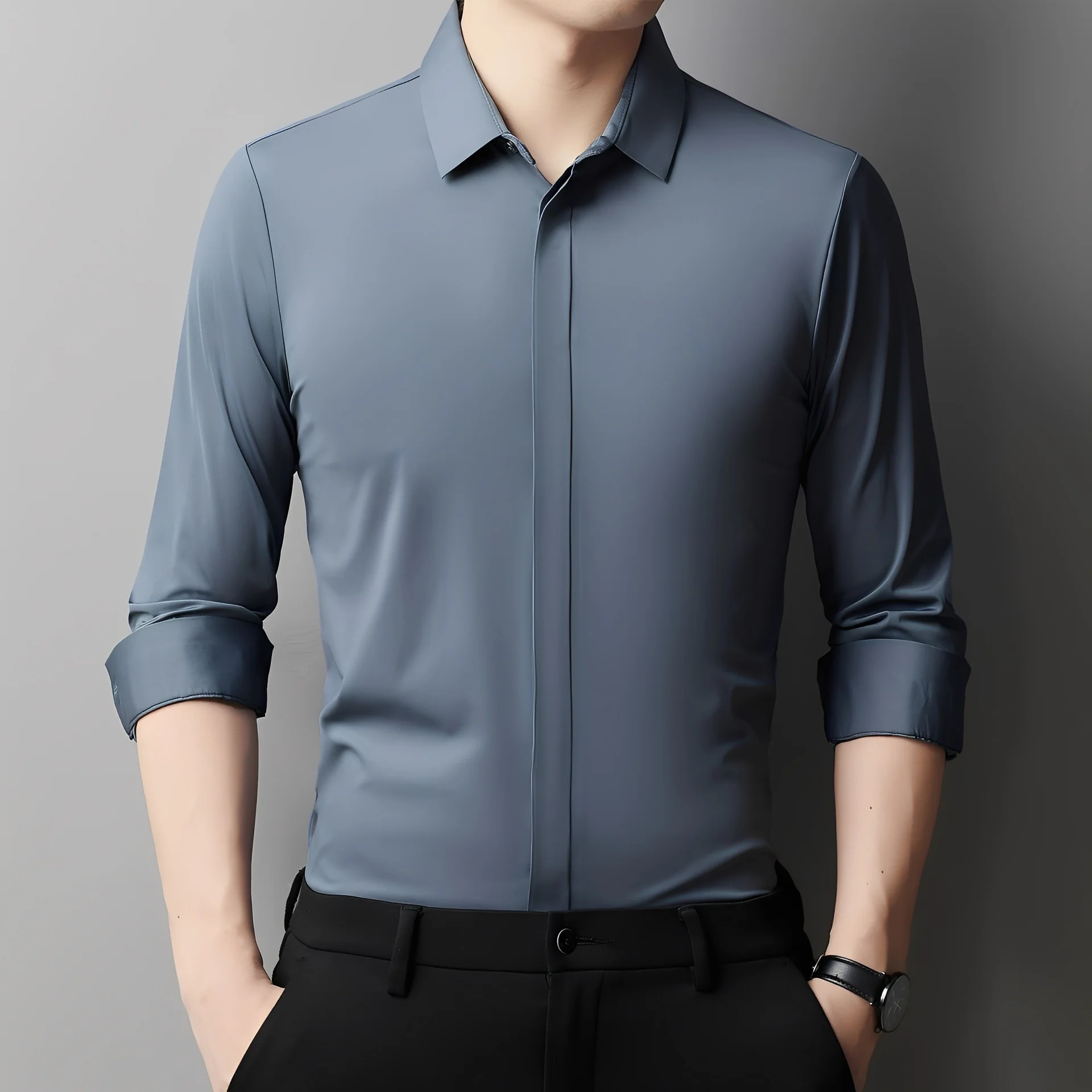 Félix - Chemise stretch infroissable pour homme – Image 5