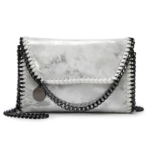 Charlotte - Sac à bandoulière chic en cuir avec chaîne pour femmes