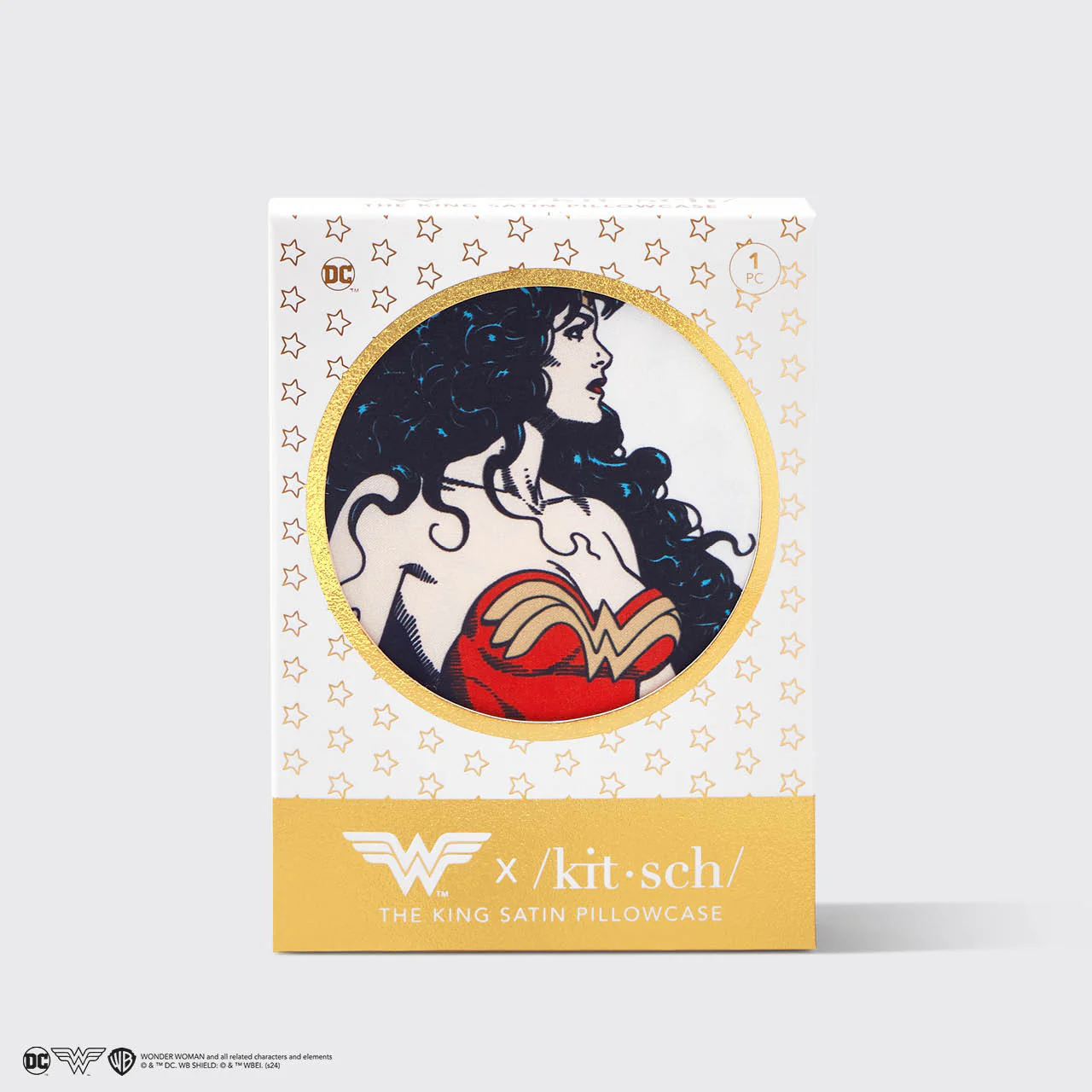 Kitsch x Wonder Woman Satin Pillowcase in Believe in Wonder - King – Image 3