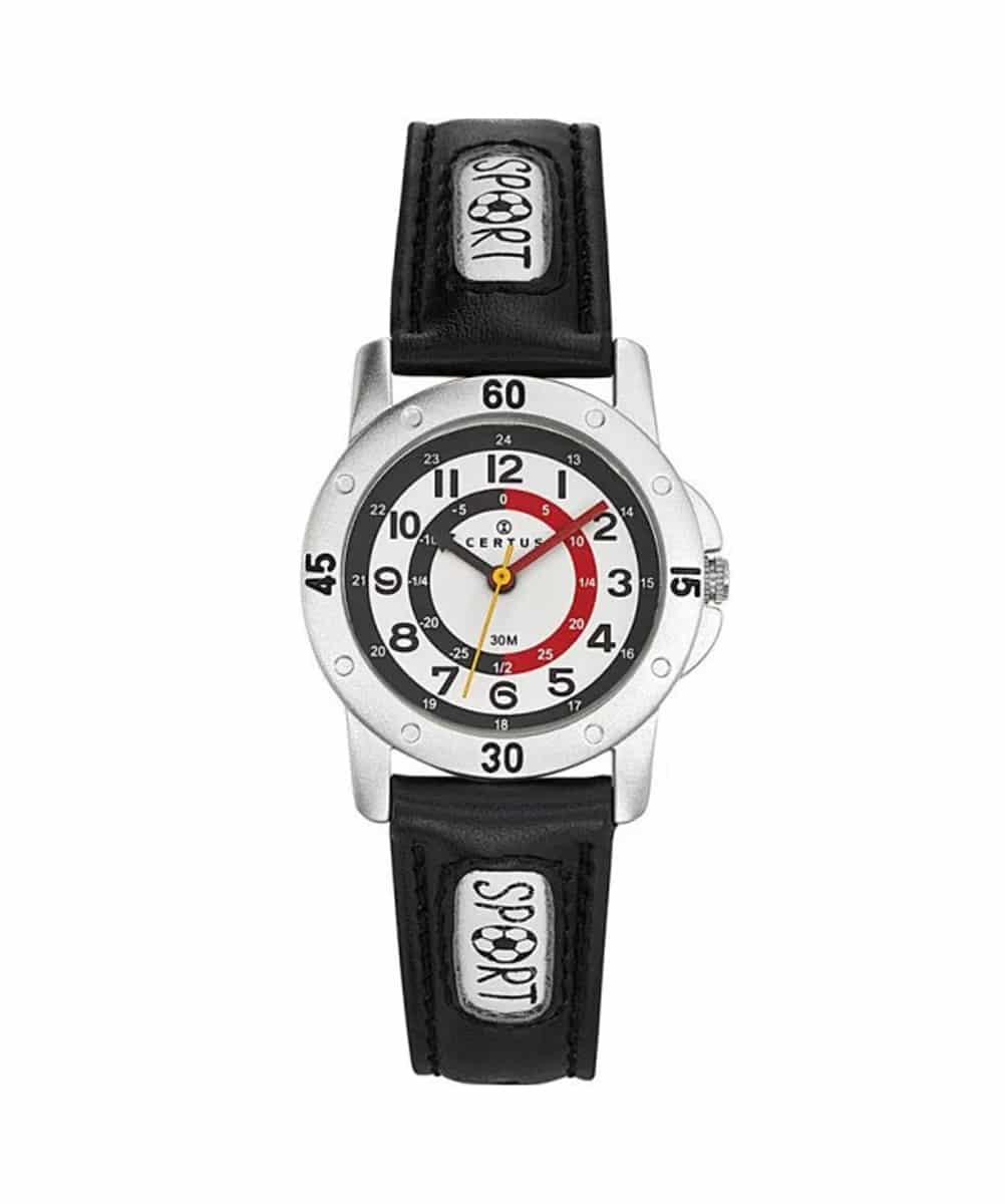 MONTRE CERTUS ENFANT CUIR NOIR