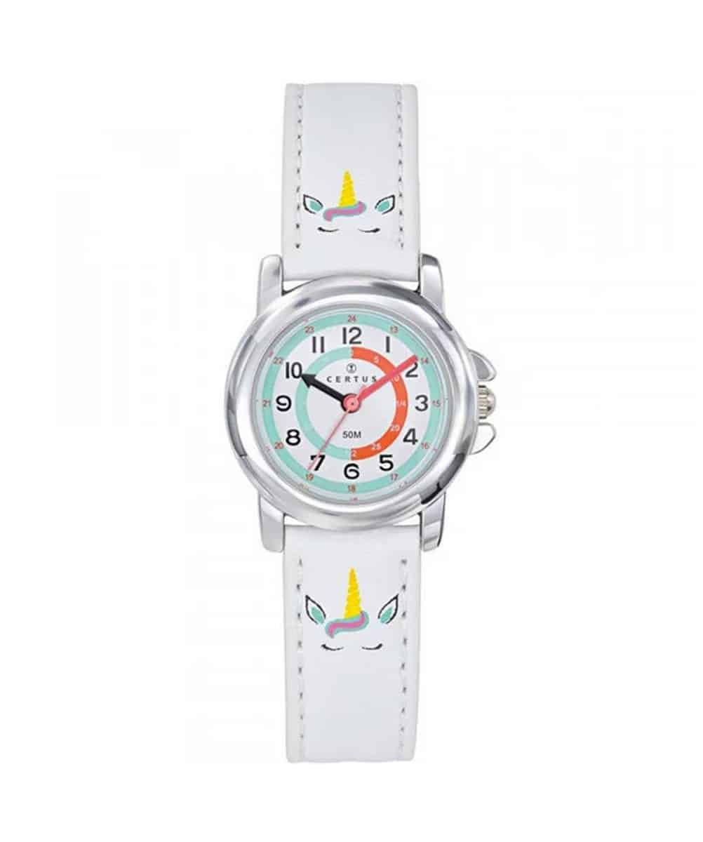 MONTRE CERTUS FILLE CUIR BLANC