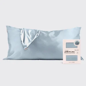 Satin Pillowcase in Haze Blue 4 pack - King