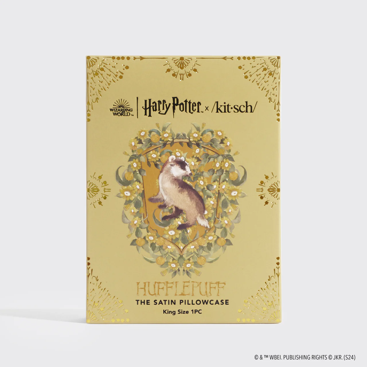 Kitsch x Harry Potter Satin Pillowcase in Huflepuff - King – Image 3