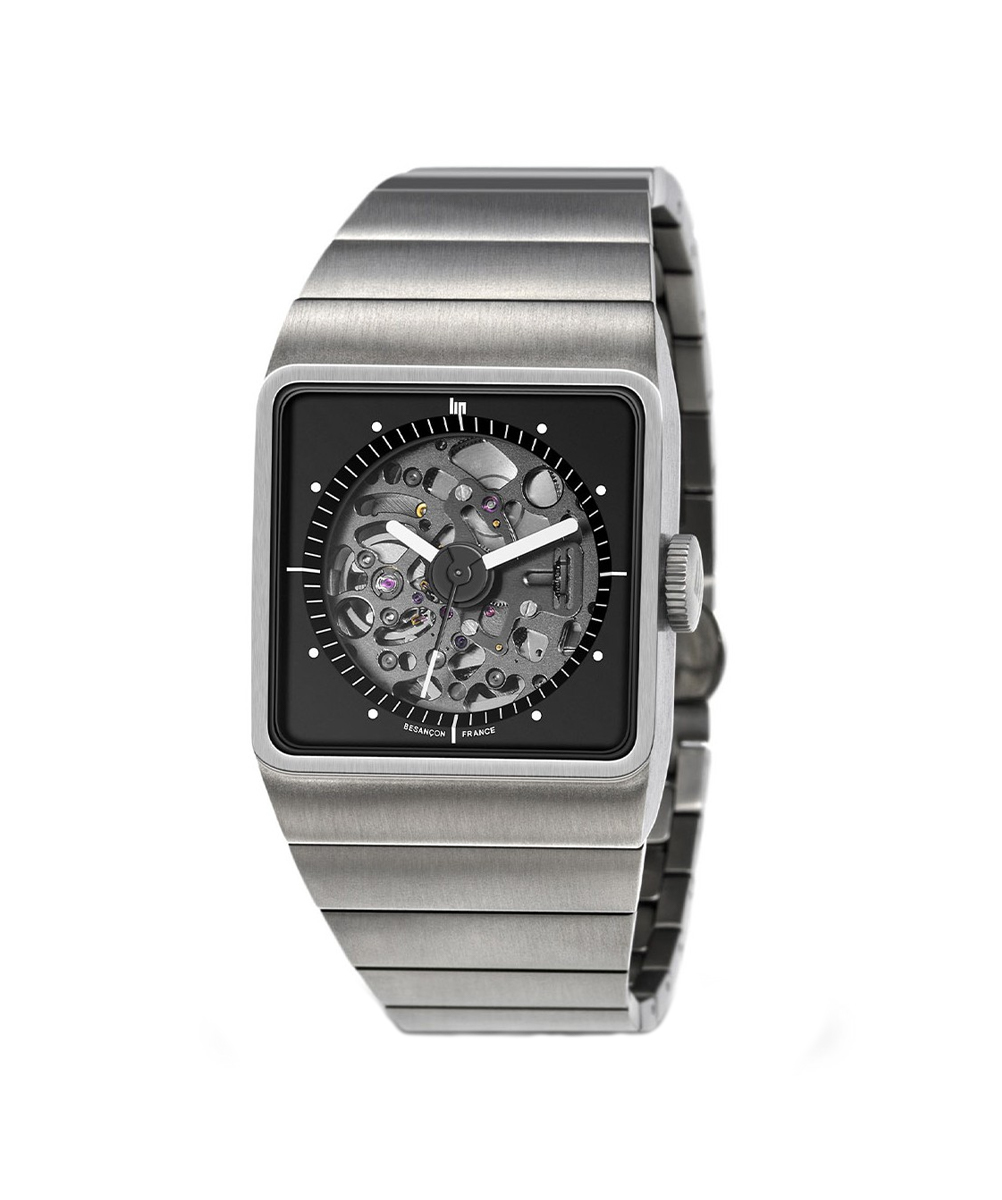 MONTRE LIP BIG TITANE SQUELETTE GRIS