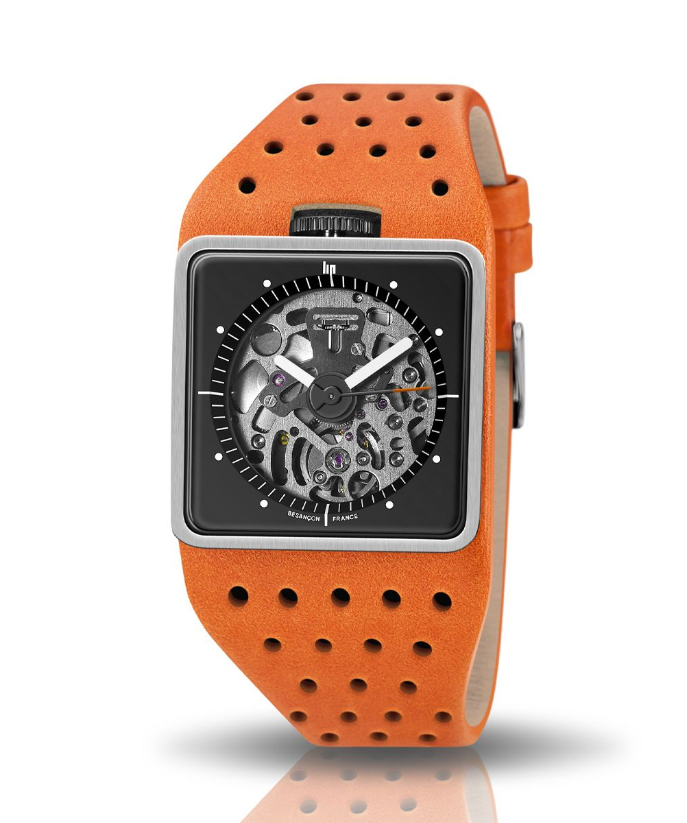 MONTRE LIP BIG TV TITANE SQUELETTE ORANGE