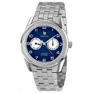 MONTRE LIP HIMALAYA 40MM JOUR DATE BI-COMPAX BLEU