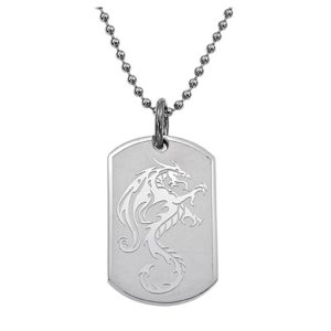 COLLIER MATHURIN ACIER AVEC PENDENTIF DRAGON