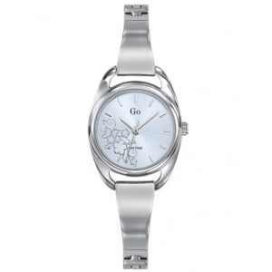 MONTRE GO MADEMOISELLE ACIER CADRAN BLANC MOTIF FLEUR