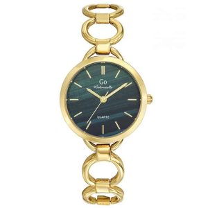 MONTRE GO MADEMOISELLE ACIER DORÉ CADRAN VERT