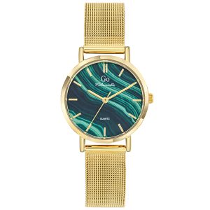 MONTRE GO MADEMOISELLE MÉTAL DORÉ CADRAN VERT