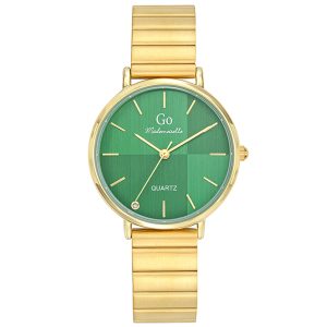 MONTRE GO MADEMOISELLE MÉTAL DORÉ CADRAN VERT