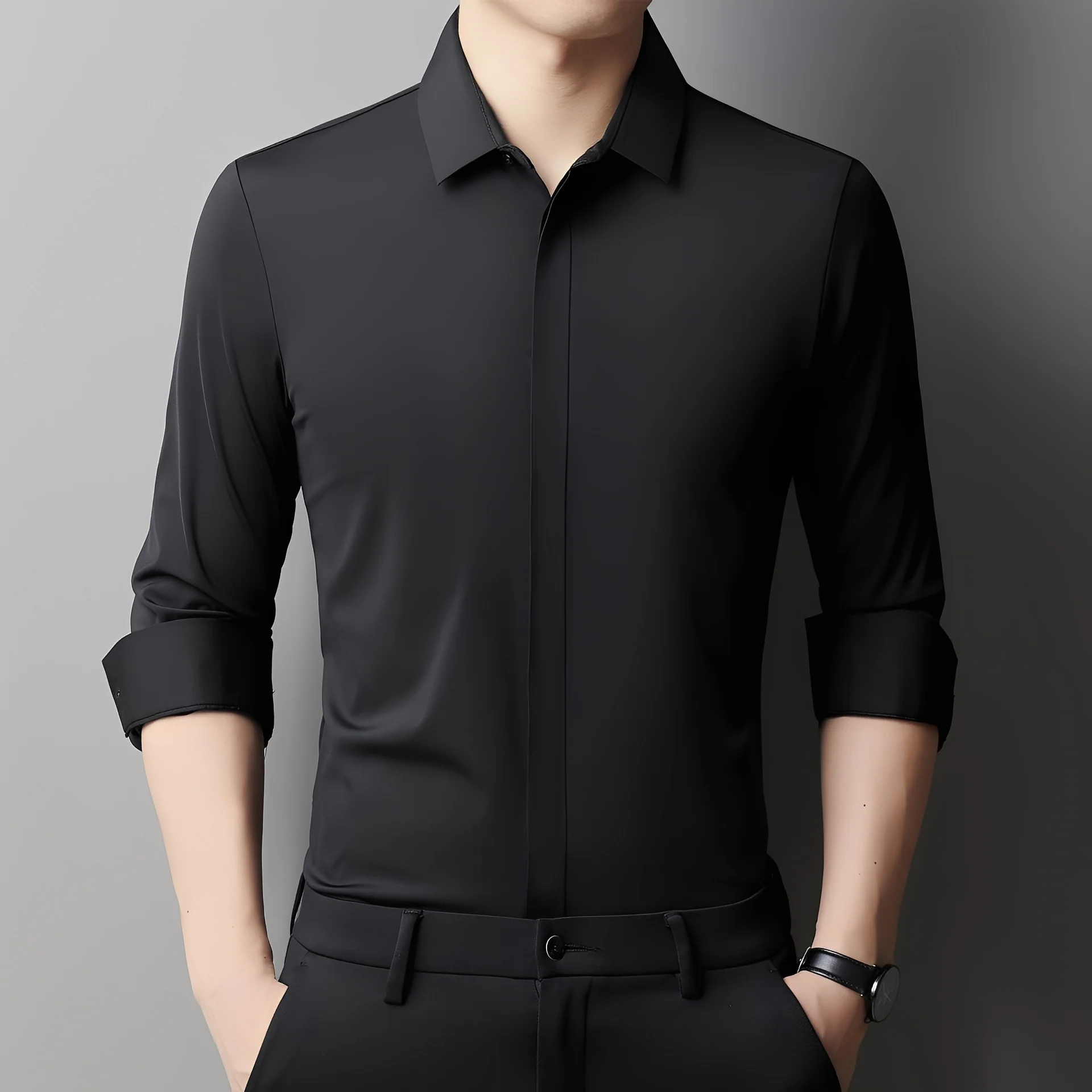 Félix - Chemise stretch infroissable pour homme – Image 9