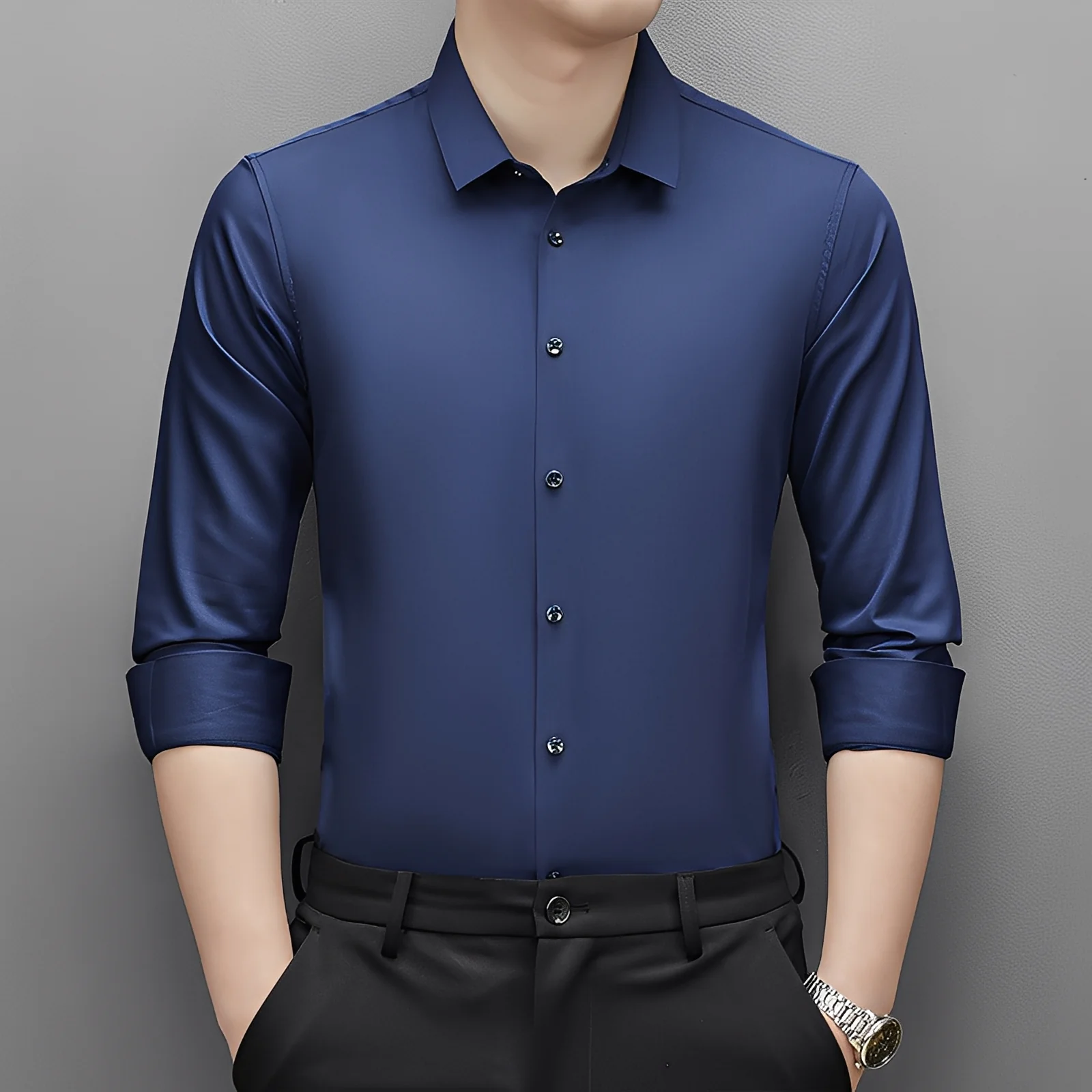 Félix - Chemise stretch infroissable pour homme – Image 6