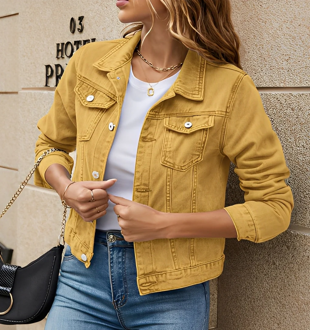 Alicia - Veste en denim rétro et décontractée pour femmes – Image 3