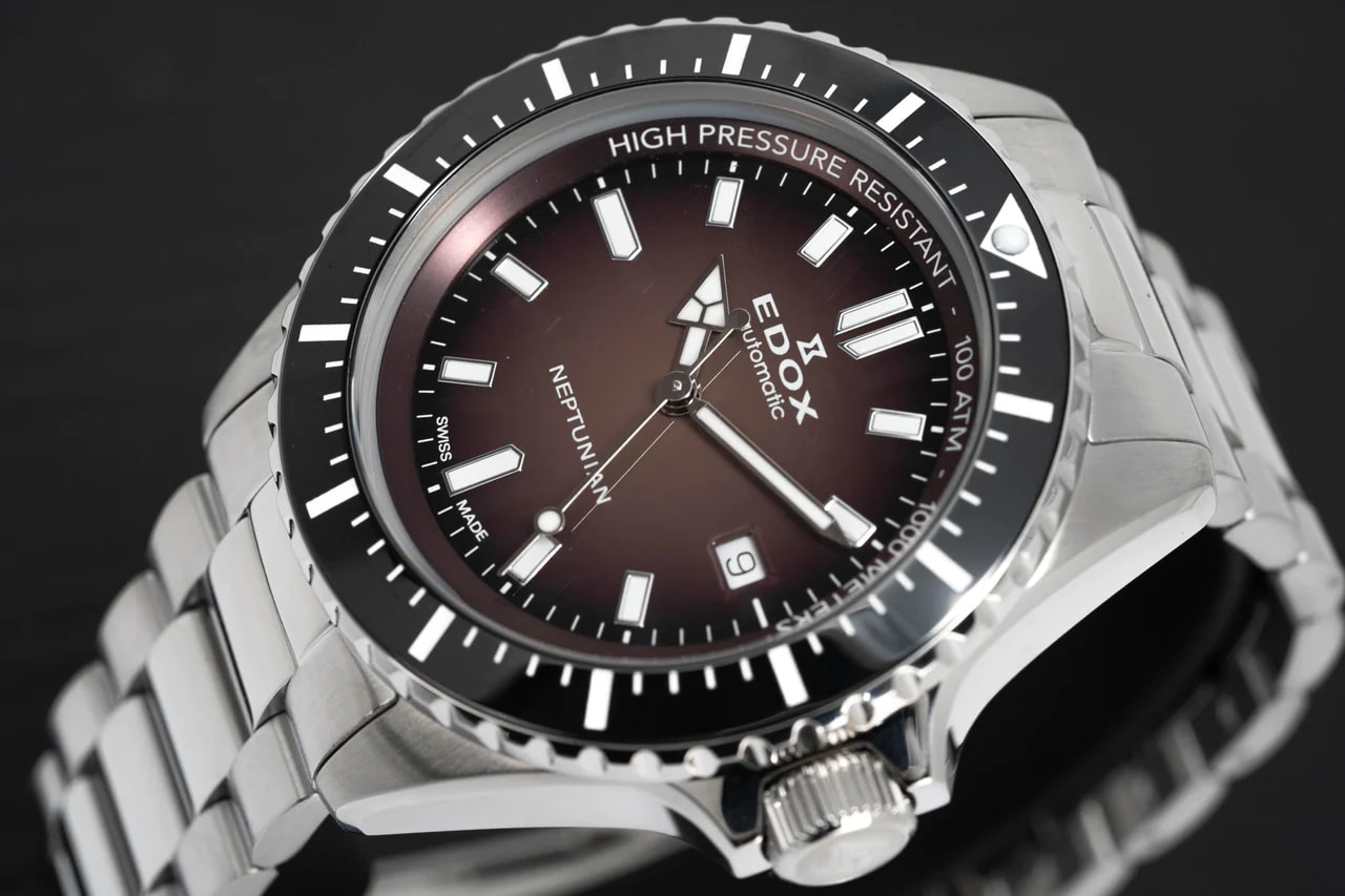 MONTRE EDOX NEPTUNIAN AUTOMATIC RED 1000M – Image 3