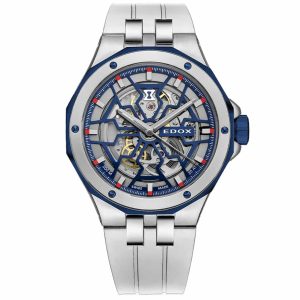 MONTRE EDOX DELFIN MECANO AUTOMATIQUE ARGENT