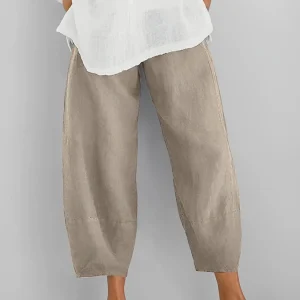 Alethea - Pantalons en lin confortables à coupe ample