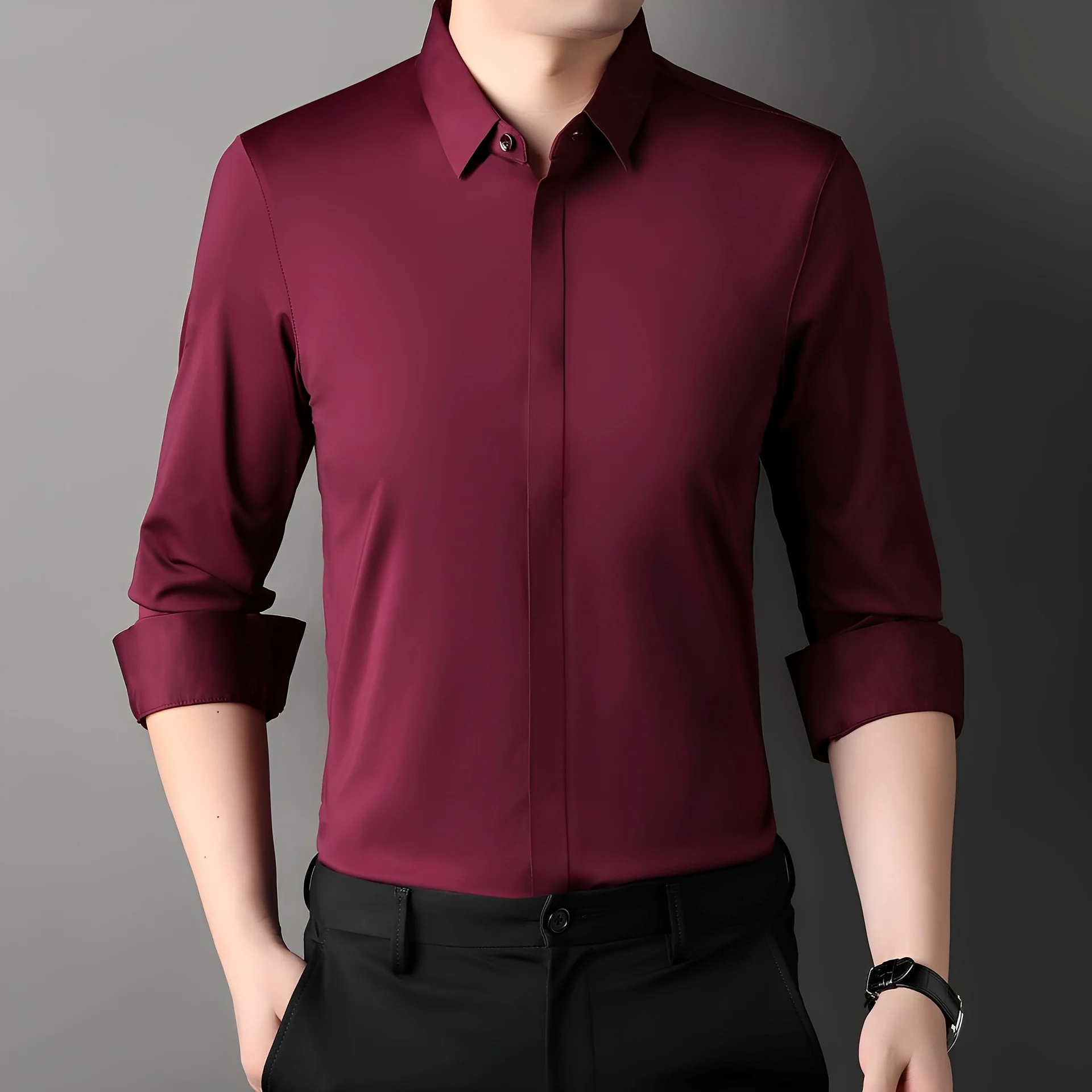 Félix - Chemise stretch infroissable pour homme – Image 7