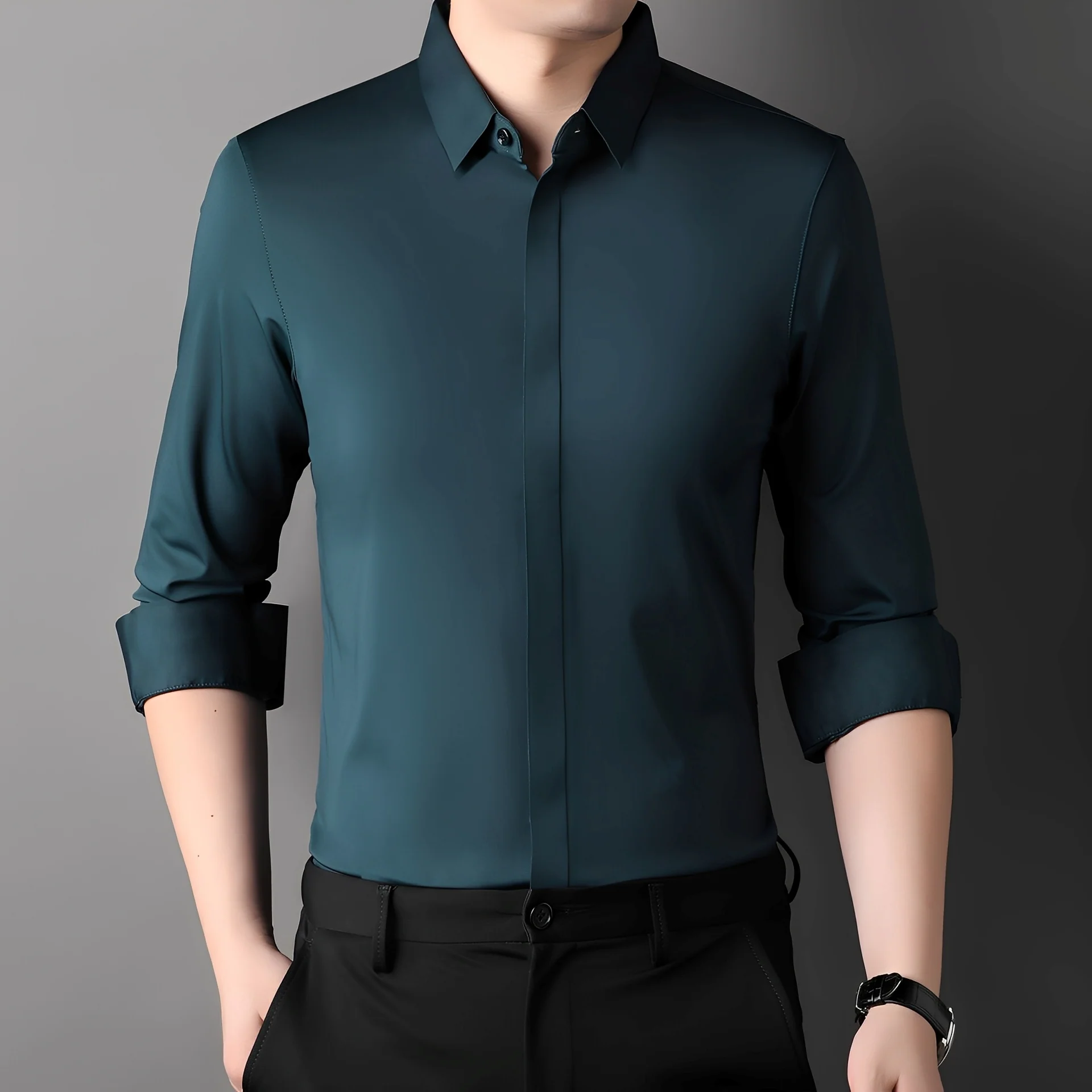 Félix - Chemise stretch infroissable pour homme – Image 8