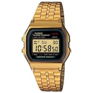 MONTRE CASIO VINTAGE FEMME ACIER DORÉ CADRAN NOIR
