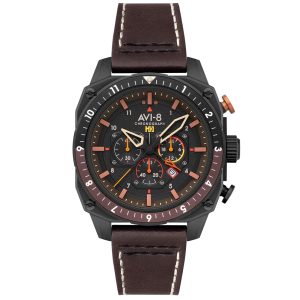 MONTRE AVI-8 HAWKER ATLAS DUAL TIME CHRONOGRAPH SOOT BLACK