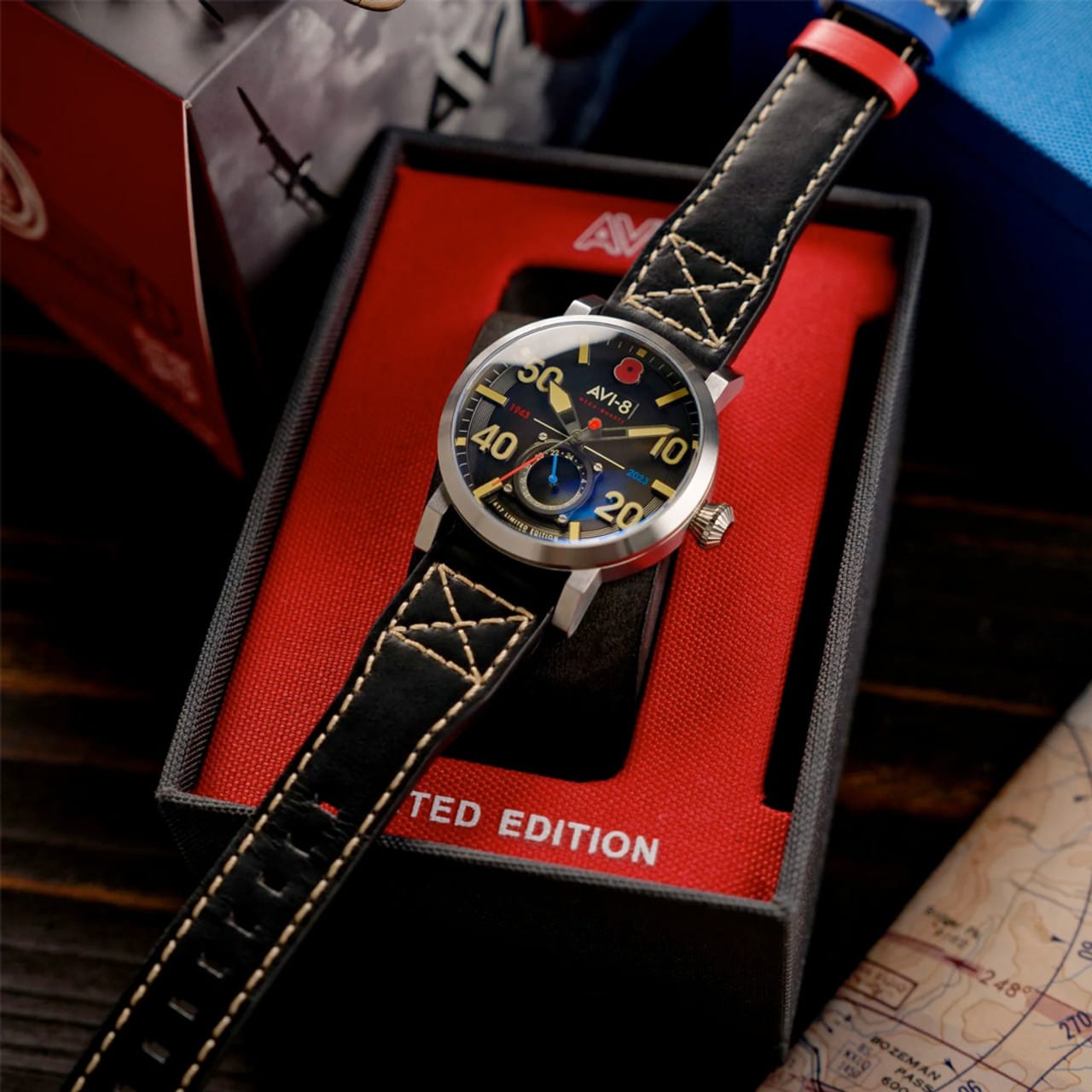 MONTRE AVI-8 DAMBUSSTER – 80TH ANNIVERSARY ROYAL BRITISH LEGION – Image 2