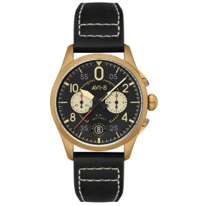 MONTRE AVI-8 SPITFIRE NOIR CHRONOGRAPHE