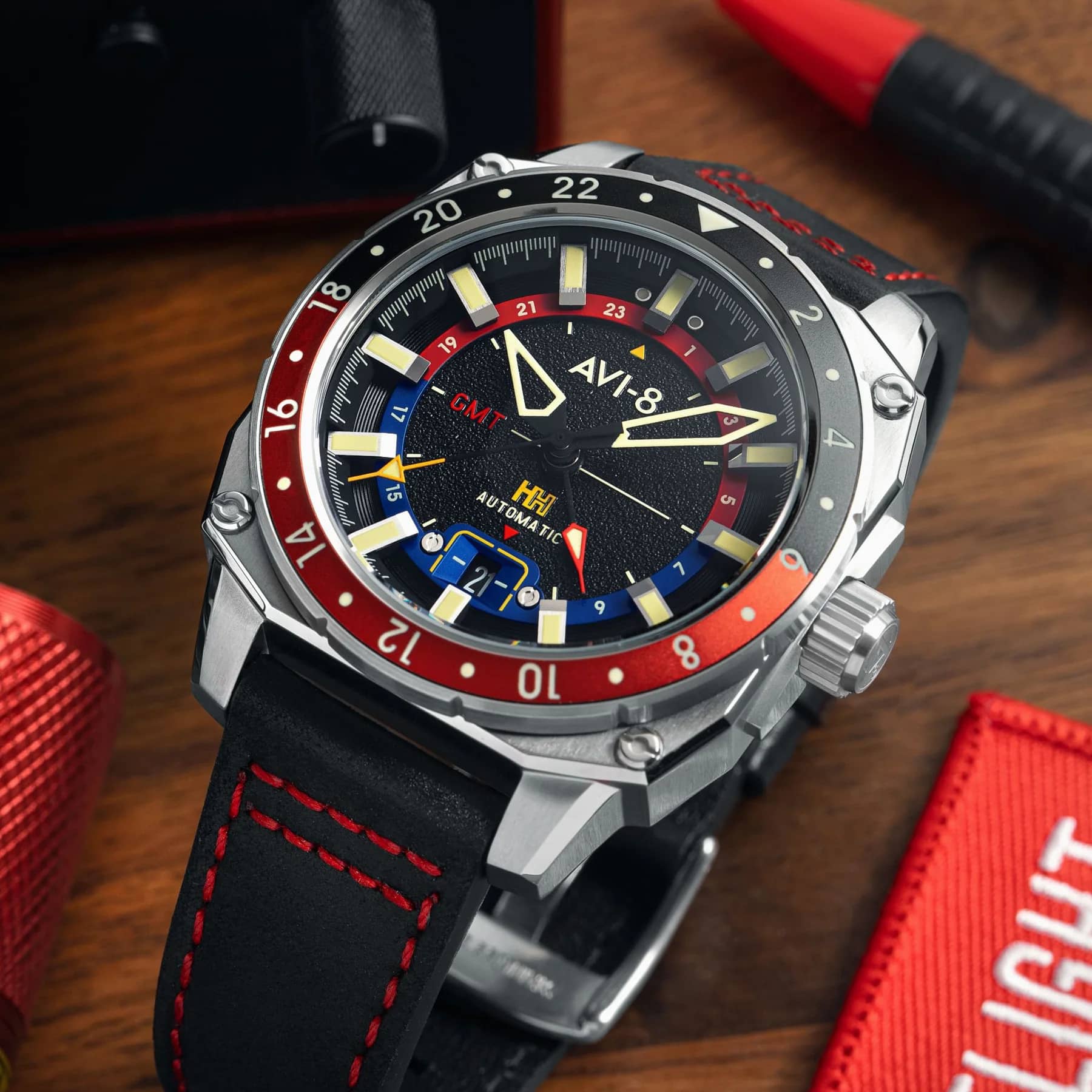 MONTRE AVI-8 ATLAS GMT AUTOMATIQUE – Image 5