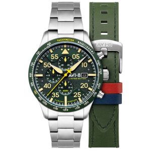 MONTRE AVI-8 OURAGAN HAWKER VERT