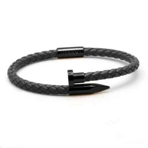 DUVERNET BRACELET CLOU DE COEUR GRIS ONYX