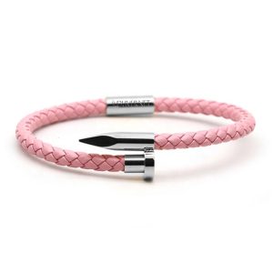 BRACELET CLOU DE COEUR ROSE ARGENT