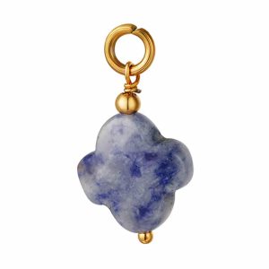 PENDENTIF MAELLA EN ACIER INOXYDABLE EN PIERRE NATURELLE