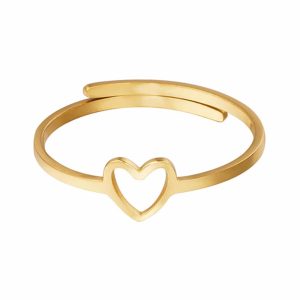 BAGUE LUCIE AJUSTABLE COEUR OUVERT